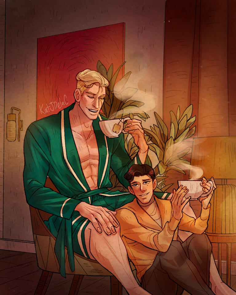 Drawing of Daniel and Roderick from my comic, Robust Heat.